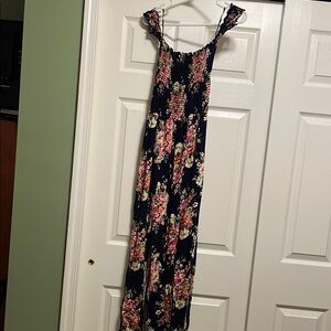 Altar'd State Floral Maxi Dress - Black and Pink